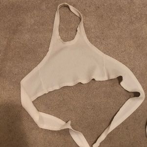 White cropped tank top